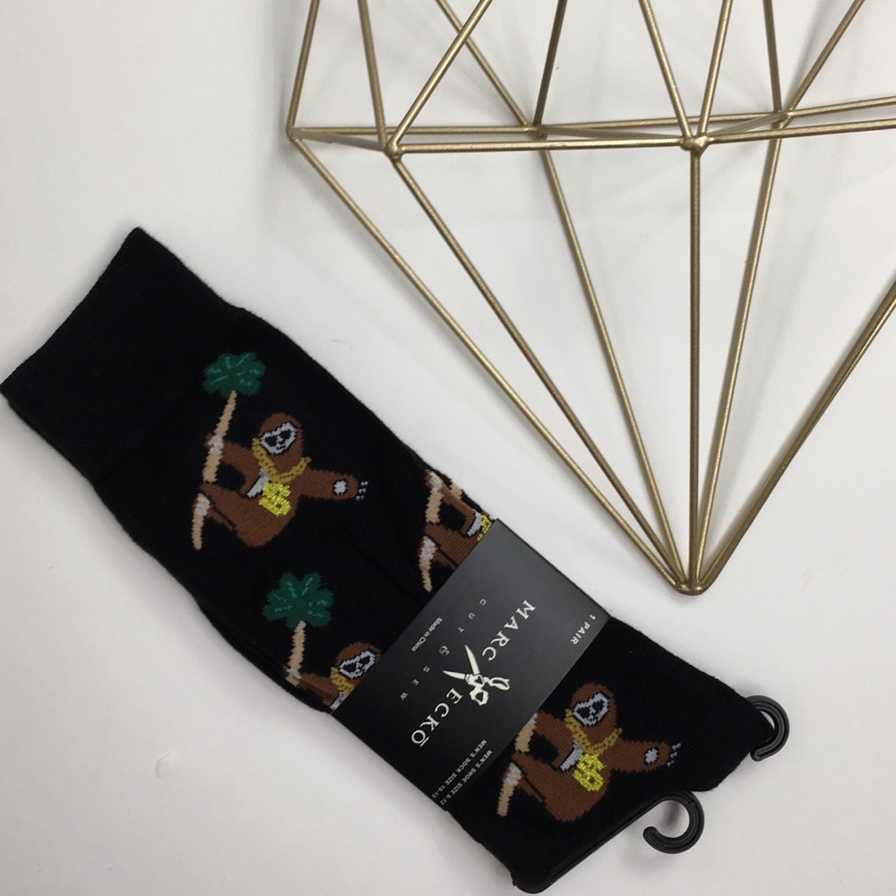 Marc Ecko Black Bling Sloth Socks